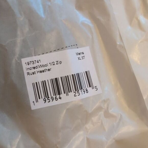 NWT Prana IncrediWool 1/2 Zip Sweater Rust Heather Red Size XL Standard Fit - Picture 3 of 10